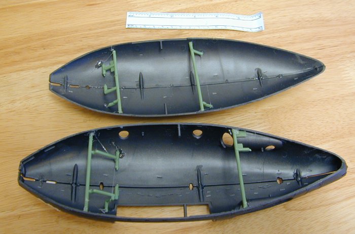 Adding supports to the two hulls