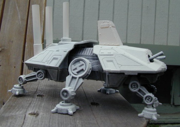 Primed, looking from the side